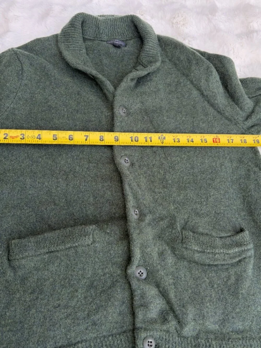 J. Crew 100% Lambswool shawl collar cardigan – fits men's small (tag M)
